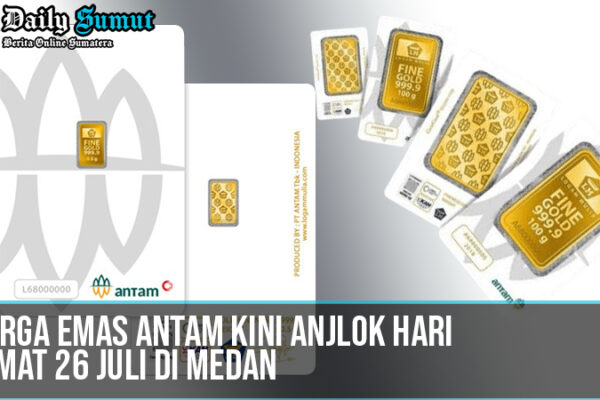 Harga emas atam di medan anjlok