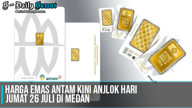 Harga emas atam di medan anjlok